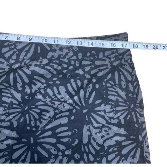 RIP Skirt Large 12/14 Classic Wrap Length 2 Shibori Charcoal Hawaiin Pristine - Picture 6 of 10